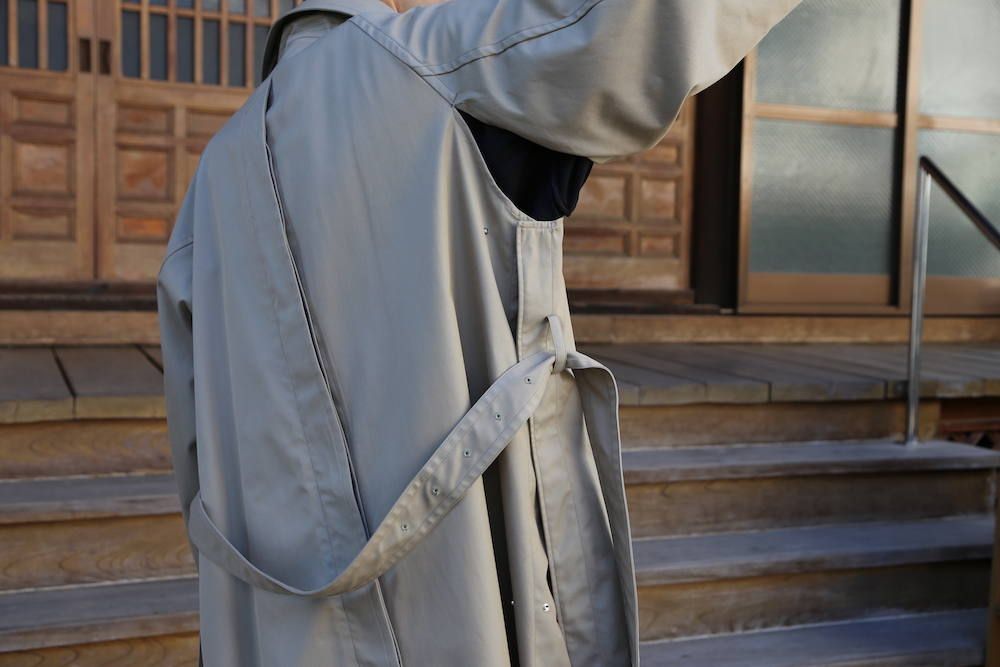 YOKE DOPWNSING BAL COLLAR COAT"KHAKI"Style.2020.2.14.