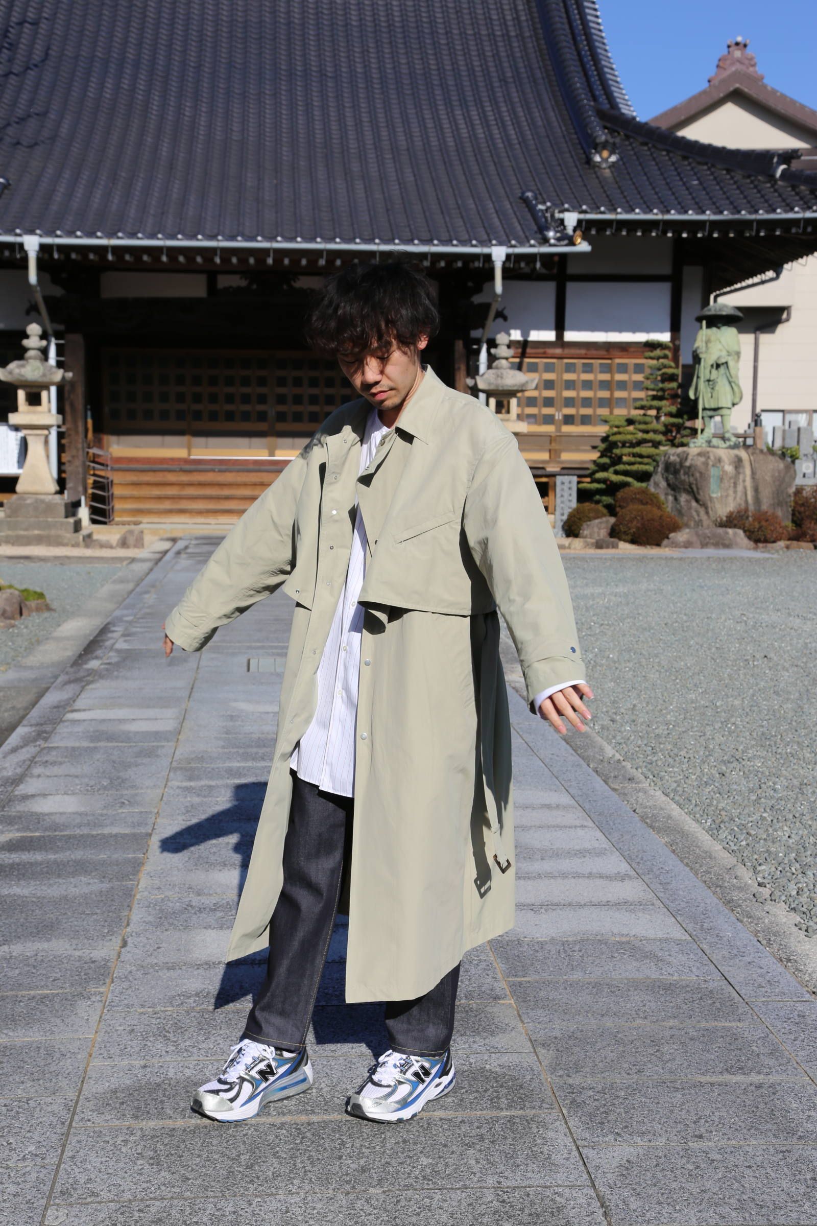 YOKE DETACHABLE DUSTER COAT"BEIGE" Style.2020.2.23.
