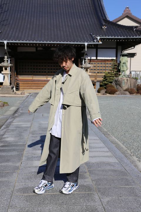 YOKE DETACHABLE DUSTER COAT"BEIGE" Style.2020.2.23.