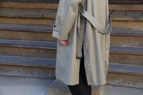 YOKE DOPWNSING BAL COLLAR COAT"KHAKI"Style.2020.2.14.