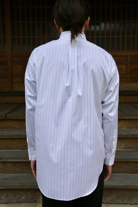 Graphpaper Thomas Mason L/S B.D  Box Shirt "BLACK"  style.2020.2.8.