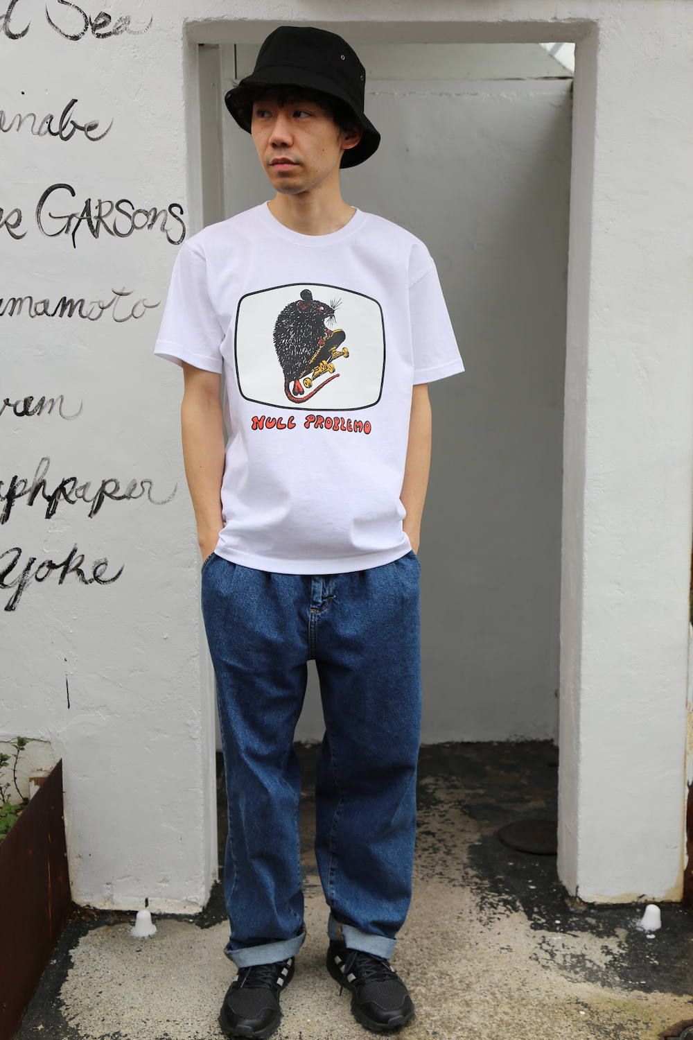 POGGYTHEMAN NULL PROBLEMO T-SHIRTS"WHITE"Style.2020.2.18.