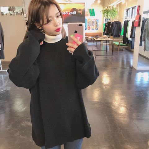 Graphpaper Waffle L/S Tee"BLACK"style.2020.2.12
