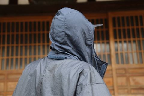 YOKE STAND COLLAR OVER COAT"BLACK"Style.2020.2.28.