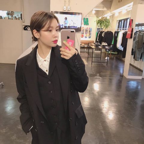 Sulvam Gaba gillet "BLACK"style.2020.2.23