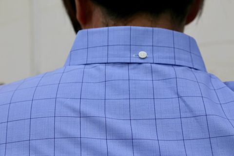Graphpaper Thomas Mason Oversized B.D  Shirt "BLUE  CH"  style.2020.2.8.