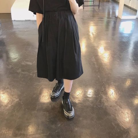 YohjiYamamoto ウエストゴムタックHP BK・C/ツイル style.2020.2.12