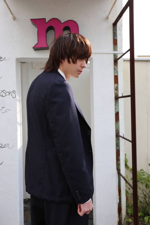 COMME des GARCONS HOMME ウールモヘアトロ×メッシュジャケット"NAVY"Style.2020.2.3.