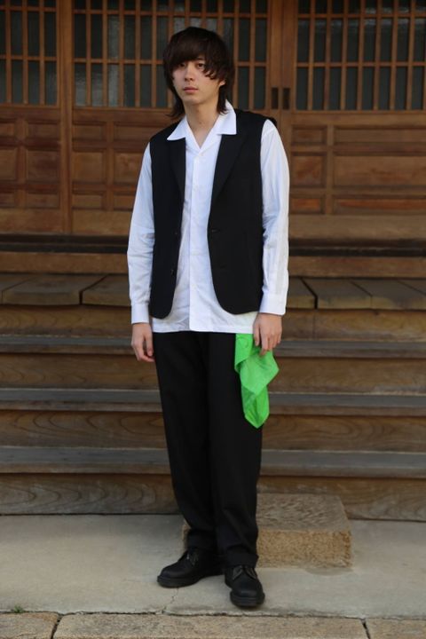 sulvam Gaba no sleeve JKT"BLACK"Style.2020.2.2.