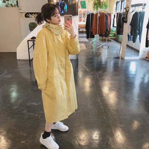 YOKE 2020ss STAND COLLAR OVER COAT"YELLOW"style.2020.3.31