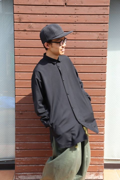 Dulcamara よそいきラウンドヘムシャツ-P"BLACK"Style.2020.3.1.