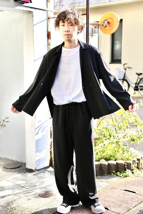 YOKE SHIRTS CARDIGAN"BLACK"セットアップスタイル.2020.3.7.