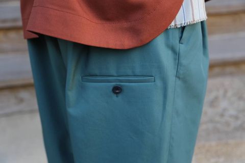 Dulcamara よそいきラウンドヘムシャツ"RED BROWN"スタイル.2020.3.8.