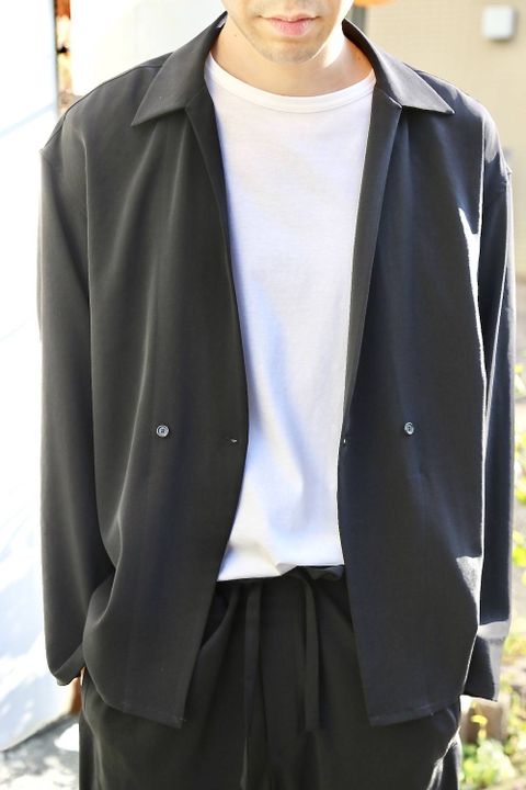 YOKE SHIRTS CARDIGAN"BLACK"セットアップスタイル.2020.3.7.