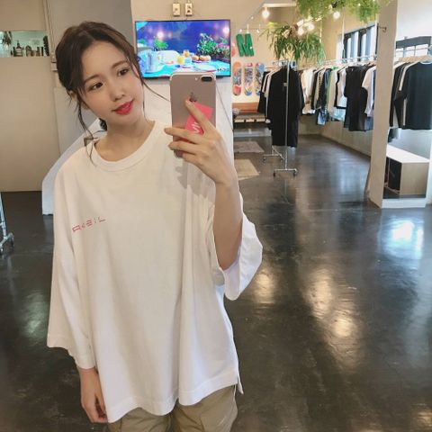 JieDa 2020ss  GEOMETRIC BIG PRINT T-SHIRT"WHITE"style.2020.3.29