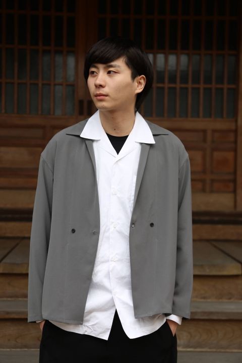 YOKE SHIRTS CARDIGAN"BLUE GRAY"スタイル2020.3.10.