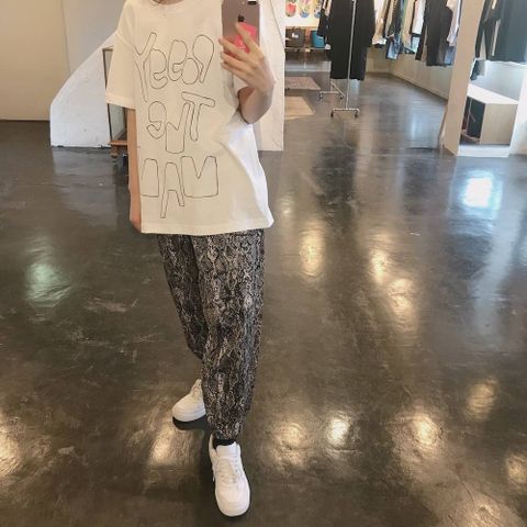 NAISSANCE 2020ss 新作PYTHON PATTERN PANTS"BLACK"style.2020.3.29