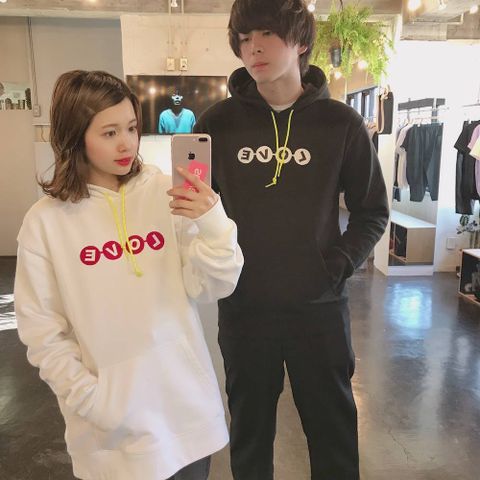 POGGY THE MAN POGGY'S BOX 2020SS  LOVE刺繍 SWEAT HOODIE ペアルックスタイル.2020.3.18