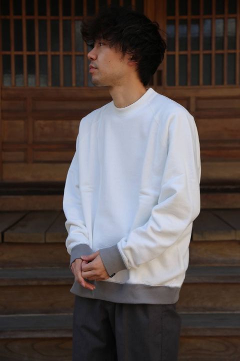 "LOOPWHEELER" for Graphpaper Raglan Sweat "WHITE" Style.2020.3.15.