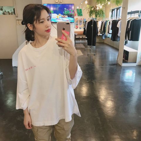 JieDa 2020ss  GEOMETRIC BIG PRINT T-SHIRT"WHITE"style.2020.3.29