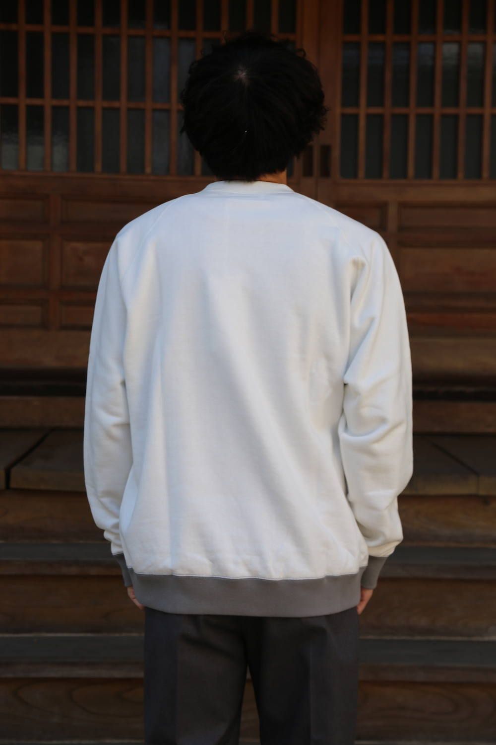 "LOOPWHEELER" for Graphpaper Raglan Sweat "WHITE" Style.2020.3.15.
