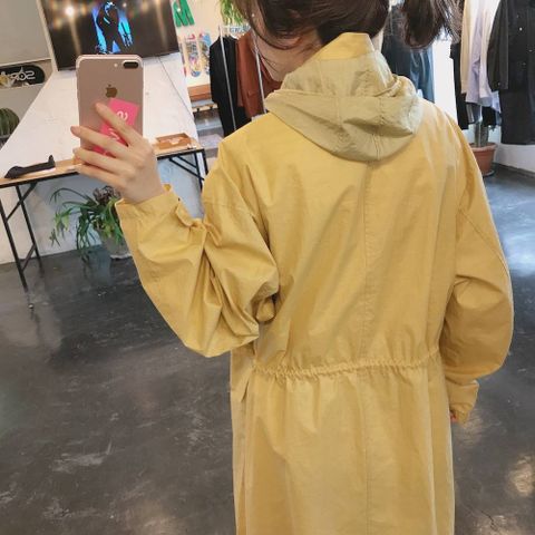 YOKE 2020ss STAND COLLAR OVER COAT"YELLOW"style.2020.3.31