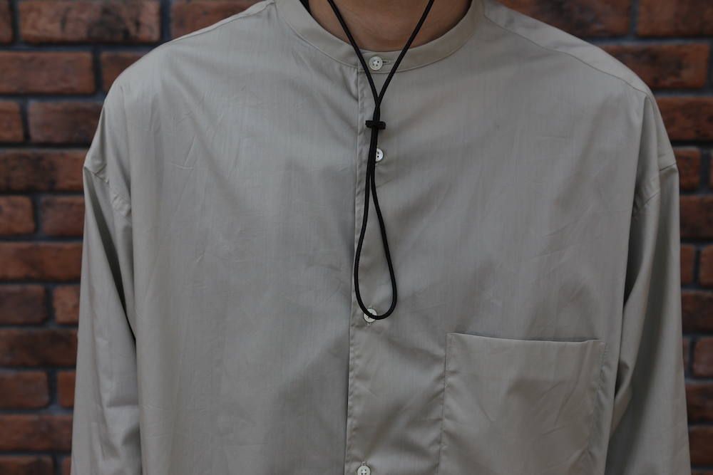 Graphpaper Broad L/S Oversized Band Collar Shirt