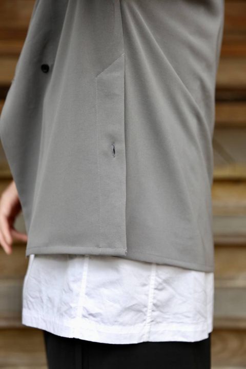 YOKE SHIRTS CARDIGAN"BLUE GRAY"スタイル2020.3.10.