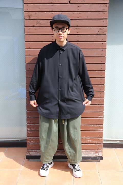Dulcamara よそいきラウンドヘムシャツ-P"BLACK"Style.2020.3.1.