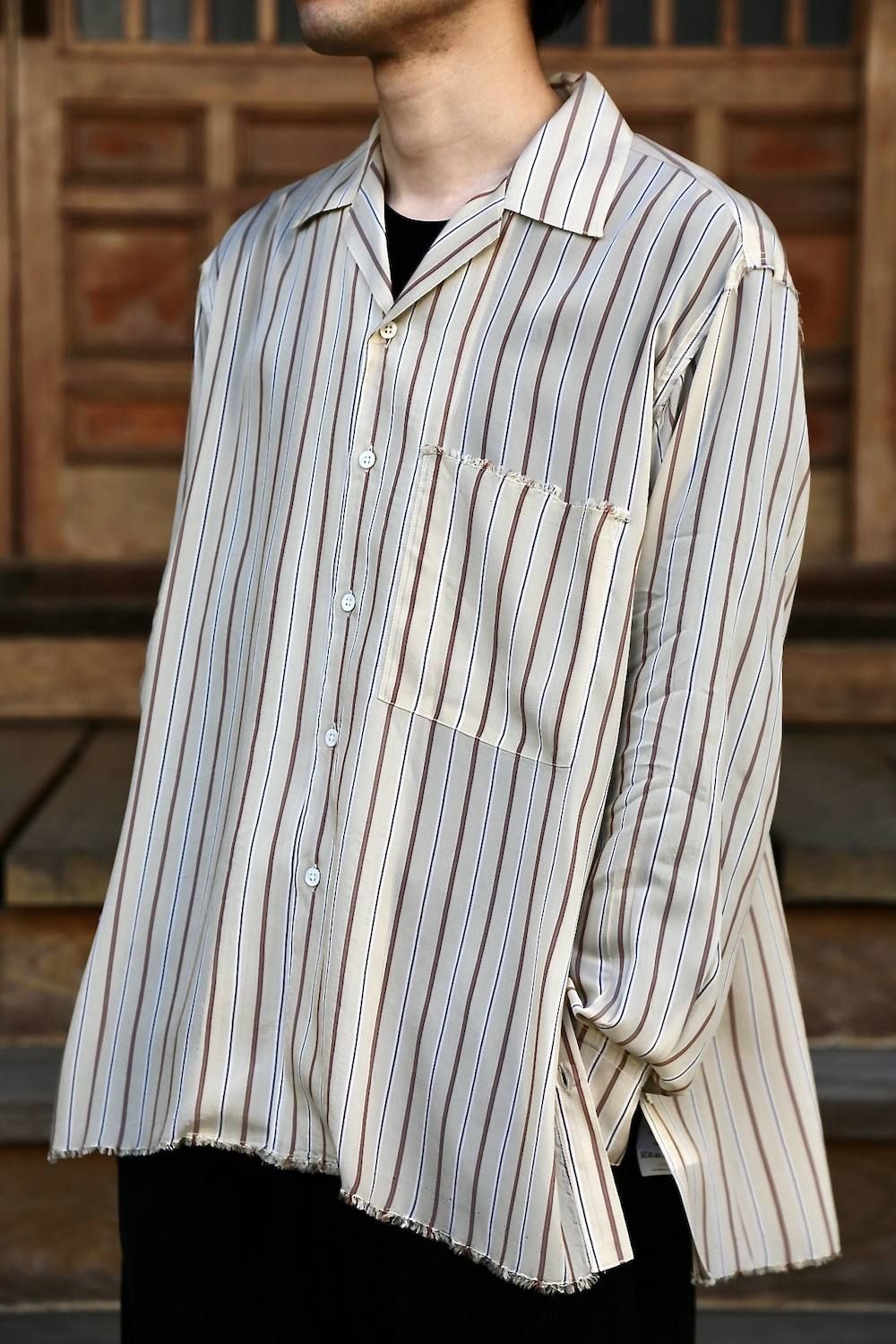 YOKE OVERSIZED STRIPE SHIRTS