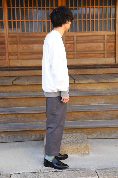 "LOOPWHEELER" for Graphpaper Raglan Sweat "WHITE" Style.2020.3.15.