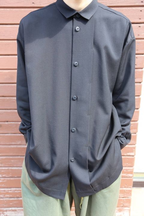 Dulcamara よそいきラウンドヘムシャツ-P"BLACK"Style.2020.3.1.