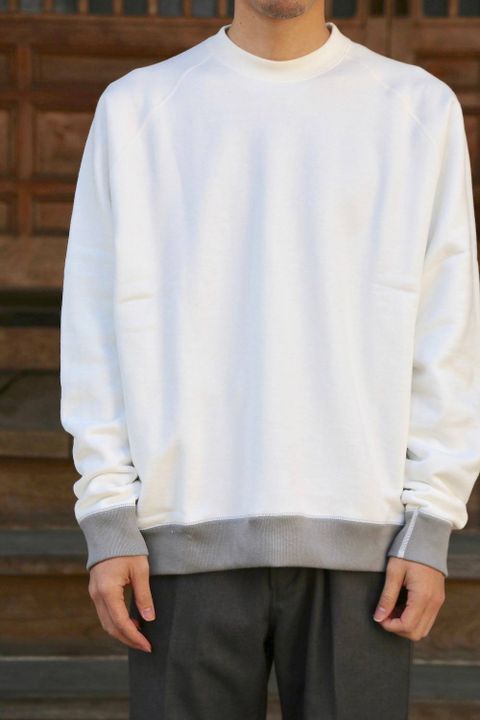 "LOOPWHEELER" for Graphpaper Raglan Sweat "WHITE" Style.2020.3.15.