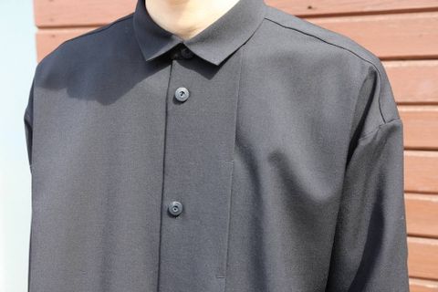 Dulcamara よそいきラウンドヘムシャツ-P"BLACK"Style.2020.3.1.