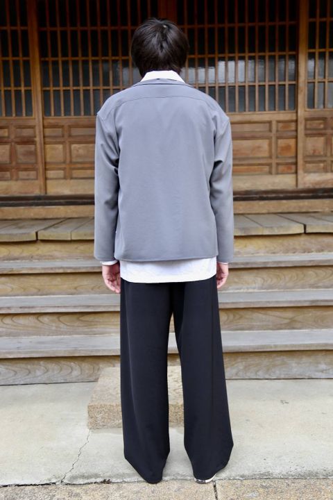 YOKE SHIRTS CARDIGAN"BLUE GRAY"スタイル2020.3.10.