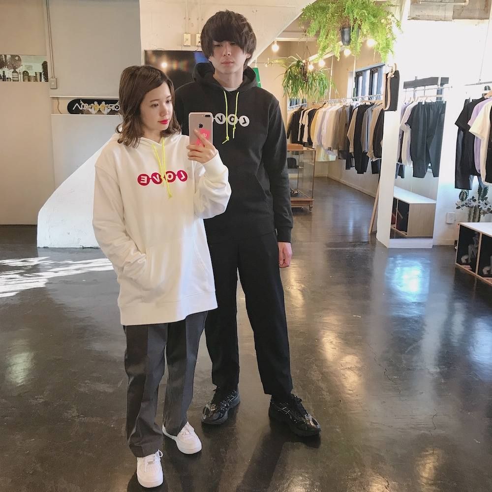 POGGY THE MAN POGGY'S BOX 2020SS  LOVE刺繍 SWEAT HOODIE ペアルックスタイル.2020.3.18