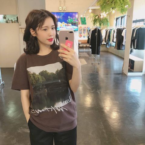 NAISSANCE 2020ss PHOTO TEE (FRONT)"BROWN"style.2020.3.29