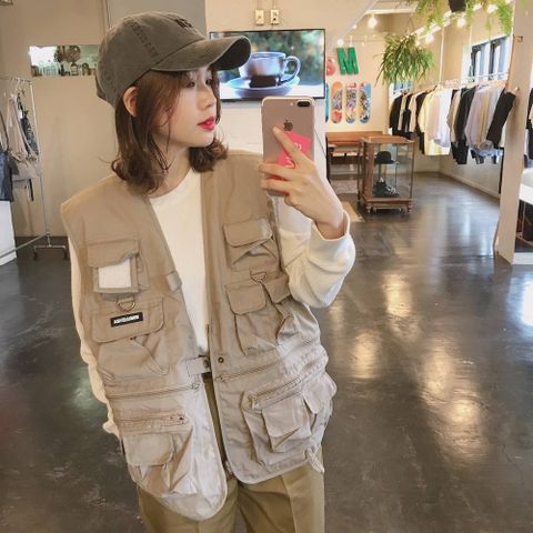 WIND AND SEA 2020SS  UTILITY VEST"BEIGE"style.2020.3.17