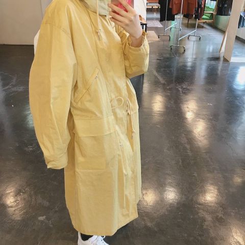 YOKE 2020ss STAND COLLAR OVER COAT"YELLOW"style.2020.3.31