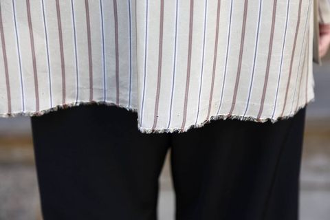 YOKE OVERSIZED STRIPE SHIRTS"BEIGE"スタイル.2020.3.8.