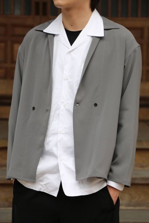 YOKE SHIRTS CARDIGAN"BLUE GRAY"スタイル2020.3.10.