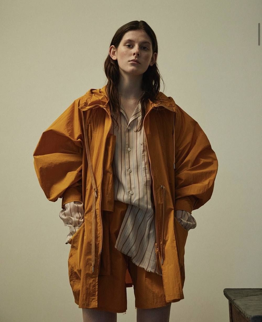 YOKE OVERSIZED STRIPE SHIRTS"BEIGE"style.2020.3.31.