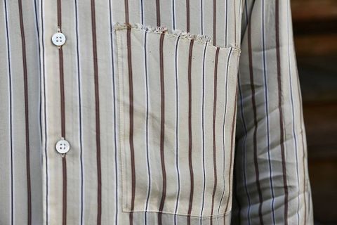 YOKE OVERSIZED STRIPE SHIRTS"BEIGE"スタイル.2020.3.8.