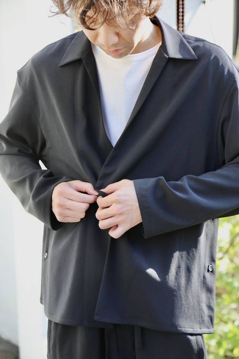 YOKE SHIRTS CARDIGAN"BLACK"セットアップスタイル.2020.3.7.