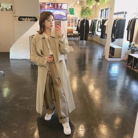 YOKE 2020ss 新作 1TUCK EASY TAPERED PANTS"KHAKI"style.2020.3.25