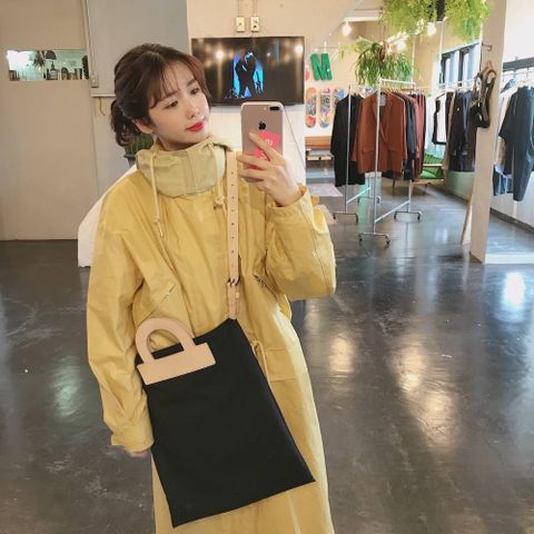 YOKE 2020ss STAND COLLAR OVER COAT"YELLOW"style.2020.3.31