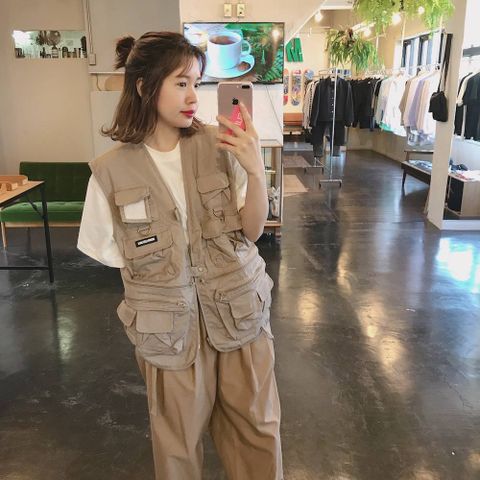 WIND AND SEA 2020ss UTILITY VEST"BEIGE"style.2020.3.10