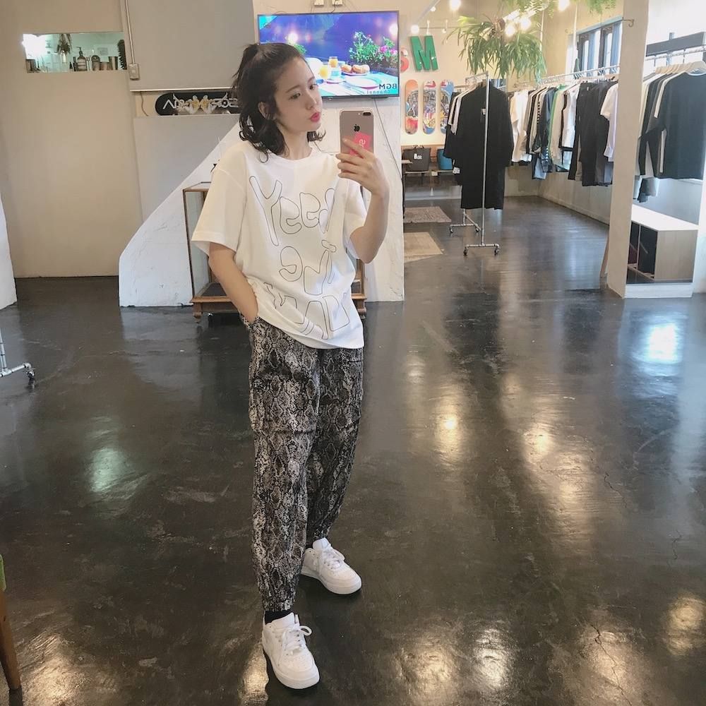 NAISSANCE 2020ss 新作PYTHON PATTERN PANTS"BLACK"style.2020.3.29