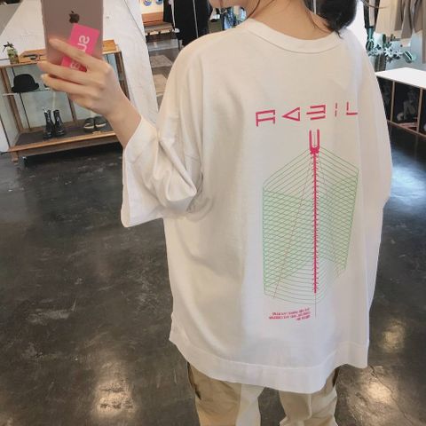 JieDa 2020ss  GEOMETRIC BIG PRINT T-SHIRT"WHITE"style.2020.3.29