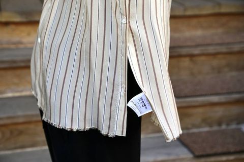 YOKE OVERSIZED STRIPE SHIRTS"BEIGE"スタイル.2020.3.8.